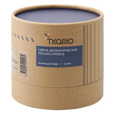 Свеча Tkano Свеча ароматическая с деревянным фитилём italian cypress из коллекции edge, синий, 60 ч арт. TK23-ARO0037