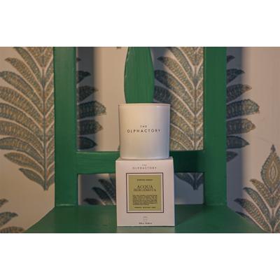 Свеча AMBIENTAIR Свеча ароматическая the olphactory, white insignia, acqua bergamota, 60 ч арт. VV060AUWTO