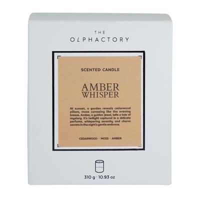 Свеча AMBIENTAIR Свеча ароматическая the olphactory, white insignia, amber whisper, 60 ч арт. VV060AWWTO