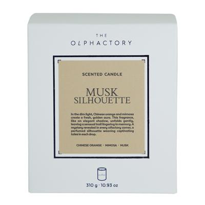 Свеча AMBIENTAIR Свеча ароматическая the olphactory, white insignia, musk silhouette, 60 ч арт. VV060MHWTO