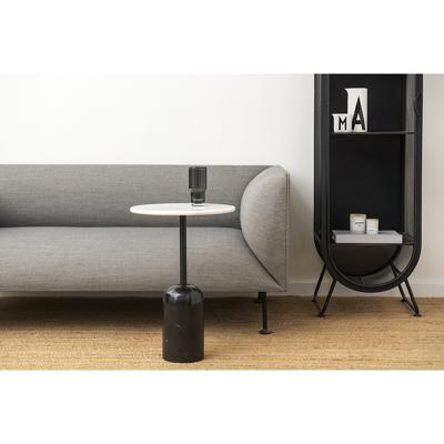 Стол Bergenson Bjorn Столик кофейный rune, D40 см, мрамор/черный арт. MZTBL_CMRBBLK_40