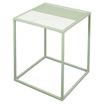 Стол Bergenson Bjorn Столик кофейный mayen, 45х45 см, белый/зеленый арт. BB0000485