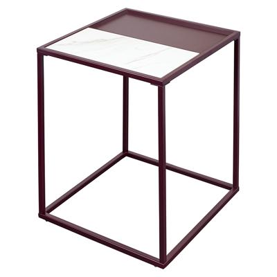 Стол Bergenson Bjorn Столик кофейный mayen, 45х45 см, белый/сливовый арт. BB0000486