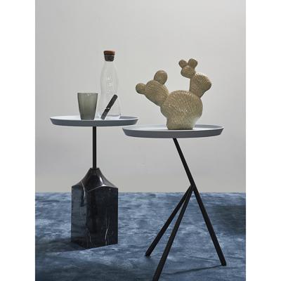 Стол Bergenson Bjorn Столик приставной sustainable collection, D38 см, серо-голубой/черный арт. BB0000148