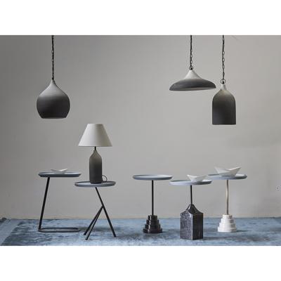 Стол Bergenson Bjorn Столик приставной sustainable collection, D38 см, серо-голубой/черный арт. BB0000148