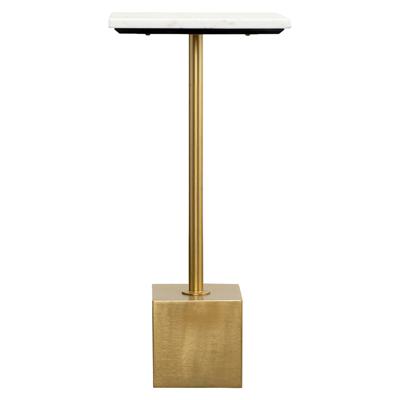 Стол Bergenson Bjorn Столик приставной svein, 30х30 см, мрамор/золотой арт. BB0000274