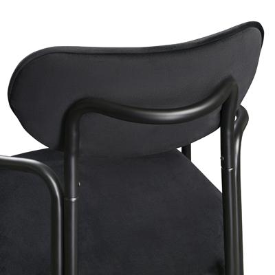 Стул LATITUDE Стул ror, round, велюр, черный/черный арт. RORCHRBKVLRBK
