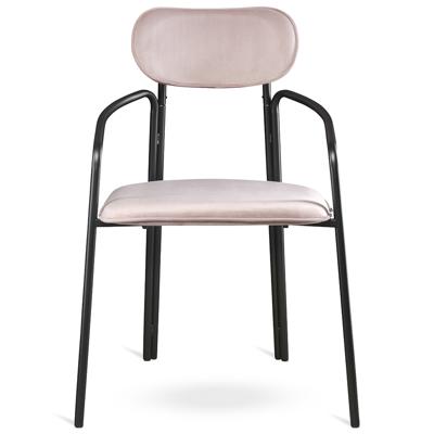 Стул LATITUDE Стул ror, round, велюр, черный/розовый арт. RORCHRBKVLRPK