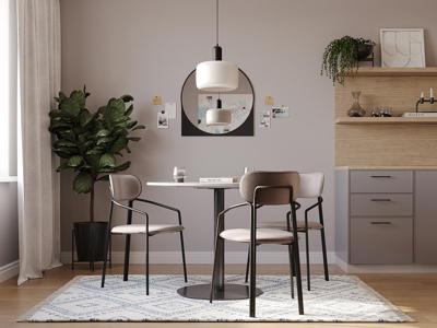 Стул LATITUDE Стул ror, round, велюр, черный/серый арт. RORCHRBKVLRGR