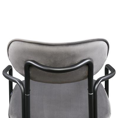 Стул LATITUDE Стул ror, round, велюр, черный/серый арт. RORCHRBKVLRGR