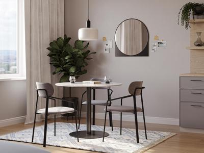 Стул LATITUDE Стул ror, round, рогожка, черный/серый арт. RORCHRBKBSKGR