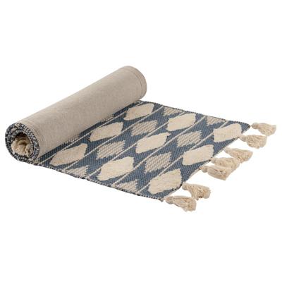 Ковер Tkano Ковер из хлопка синего цвета argyle из коллекции ethnic, 70х160 см арт. TK18-DR0001