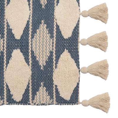 Ковер Tkano Ковер из хлопка синего цвета argyle из коллекции ethnic, 70х160 см арт. TK18-DR0001