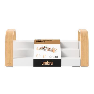 Остальные предметы Umbra Полка для специй трехъярусная раздвижная bellwood, белая/натуральное дерево арт. 1019934-668