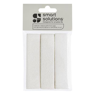 Остальные предметы ЯЯЯ Набор губок для посуды из целлюлозы eco sponge, 3 шт. арт. SS0000100