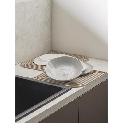 Остальные предметы ЯЯЯ Коврик для сушки посуды dry flex, 34,5х31,5 см, бежевый арт. SS000088