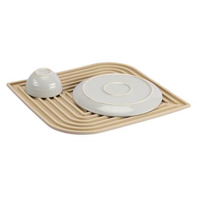 Остальные предметы ЯЯЯ Коврик для сушки посуды dry flex, 34,5х31,5 см, бежевый арт. SS000088