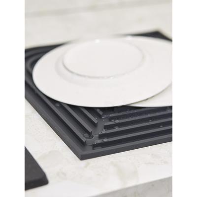 Остальные предметы ЯЯЯ Коврик для сушки посуды dry flex, 34,5х31,5 см, графит арт. SS0000123