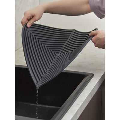 Остальные предметы ЯЯЯ Коврик для сушки посуды dry flex, 34,6х44,6 см, графит арт. SS000089