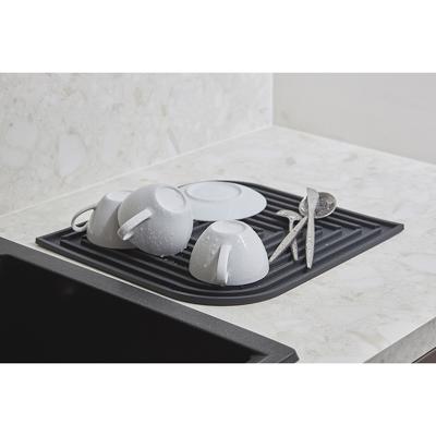 Остальные предметы ЯЯЯ Коврик для сушки посуды dry flex, 34,6х44,6 см, графит арт. SS000089