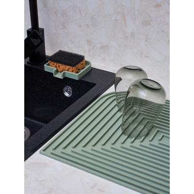 Остальные предметы ЯЯЯ Коврик для сушки посуды dry flex, 34,6х44,6 см, шалфей арт. SS0000259