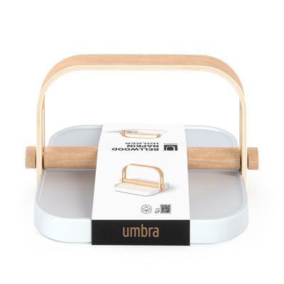 Остальные предметы Umbra Держатель для салфеток bellwood, белый/натуральное дерево арт. 1022631-668