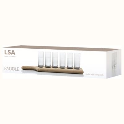 Набор LSA International Набор стопок на деревянной подставке paddle, 40 см, 6 шт. арт. G1049-03-301