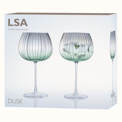 Набор LSA International Набор бокалов dusk, 650 мл, зелено-серый, 2 шт. арт. G1443-23-151