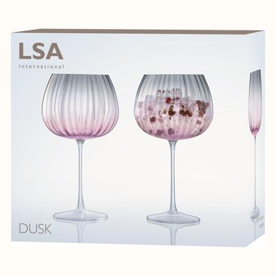 Набор LSA International Набор бокалов dusk, 650 мл, розово-серый, 2 шт. арт. G1443-23-152