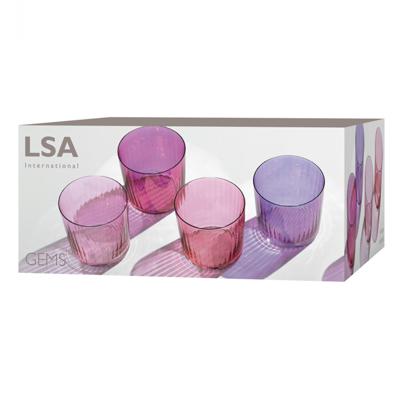 Стакан LSA International Набор низких стаканов gems, 310 мл, гранат, 4 шт. арт. G060-09-149