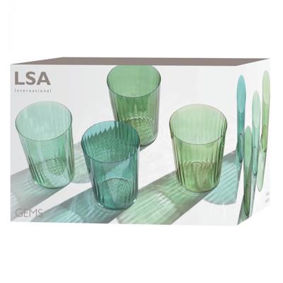 Стакан LSA International Набор стаканов gems, 560 мл, изумрудный, 4 шт. арт. G060-18-150