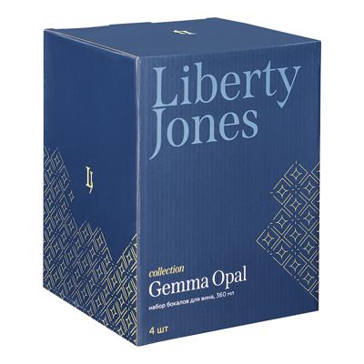 Бокал ЯЯЯ Набор бокалов для вина gemma opal, 360 мл, 4 шт. арт. HM-GOL-WGLS-360-4