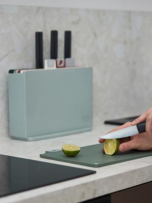 Доска ЯЯЯ Набор из 4-х разделочных досок и 4-х ножей с держателем cut&store арт. SS0000267