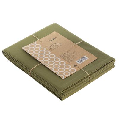 Скатерть Tkano Скатерть из хлопка оливкового цвета из коллекции essential, 170х170 см арт. TK22-TC0009