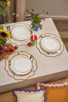 Остальные предметы Tkano Салфетка под приборы anemone из коллекции trendy ruffles, D38 см, серый арт. TK25-PM0004