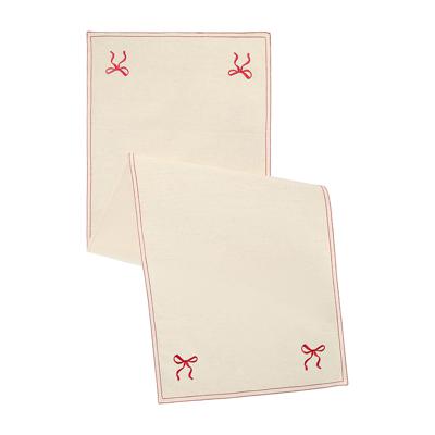Остальные предметы Tkano Дорожка на стол fancy bows бежевого цвета из коллекции essential, 45x150 см арт. TK25-TR0007