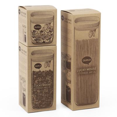 Контейнер QUALY Контейнер для пищевых продуктов lucky mouse, 2 л арт. QL10347-CL-GY