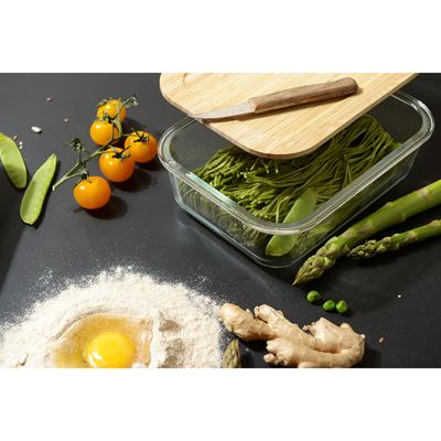 Контейнер ЯЯЯ Контейнер для запекания и хранения eco store с крышкой из бамбука, 1050 мл арт. LB1050RC