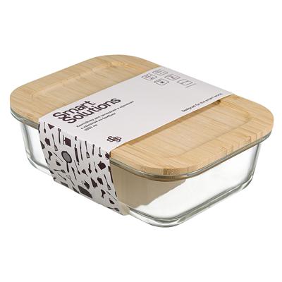 Контейнер ЯЯЯ Контейнер для запекания и хранения eco store с крышкой из бамбука, 1050 мл арт. LB1050RC