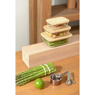 Контейнер ЯЯЯ Контейнер для запекания и хранения eco store с крышкой из бамбука, 1050 мл арт. LB1050RC