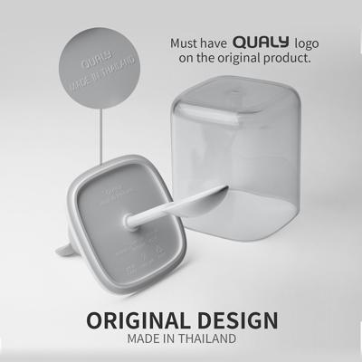 Остальные предметы QUALY Банка для сыпучих продуктов lucky mouse seasoning с ложкой, 250 мл арт. QL10365-CL-GY
