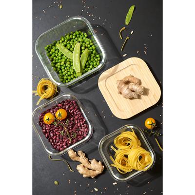 Контейнер ЯЯЯ Контейнер для запекания и хранения eco store с крышкой из бамбука, 1100 мл арт. LBA1100SQ