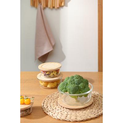 Контейнер ЯЯЯ Контейнер для запекания и хранения eco store с крышкой из бамбука, 950 мл арт. LBA950RD