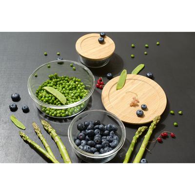Контейнер ЯЯЯ Контейнер для запекания и хранения eco store с крышкой из бамбука, 950 мл арт. LBA950RD