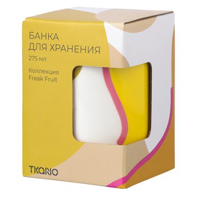 Банка Tkano Банка для хранения горчичного цвета с авторским принтом из коллекции freak fruit , 275мл арт. TK22-TW_JAR0009