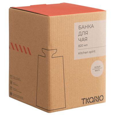 Банка Tkano Банка для чая белого цвета из коллекции kitchen spirit, 820 мл арт. TK22-TW_JAR0003