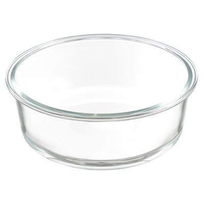 Контейнер ЯЯЯ Контейнер для запекания и хранения круглый click glass, 1,3 л, светло-серый арт. SFE-SS-CN-GLS-GR-1.3