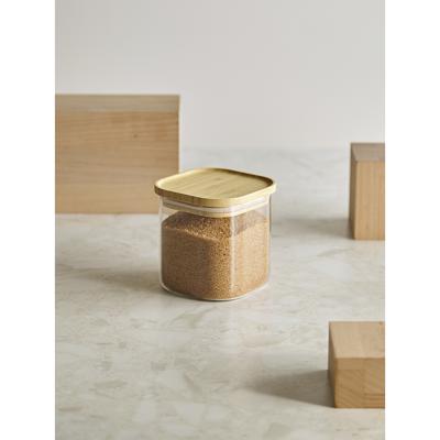 Остальные предметы ЯЯЯ Банка для хранения квадратная glass bamboo, 800 мл арт. SS0000159