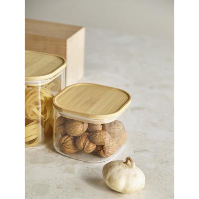 Остальные предметы ЯЯЯ Банка для хранения квадратная glass bamboo,1 л арт. SS0000164