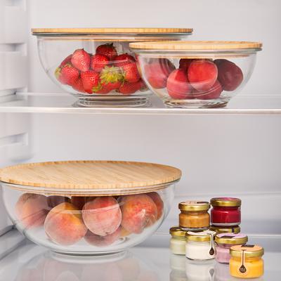 Остальные предметы ЯЯЯ Набор из 4-х стеклянных мисок eco store с крышками из бамбука арт. SS0000282